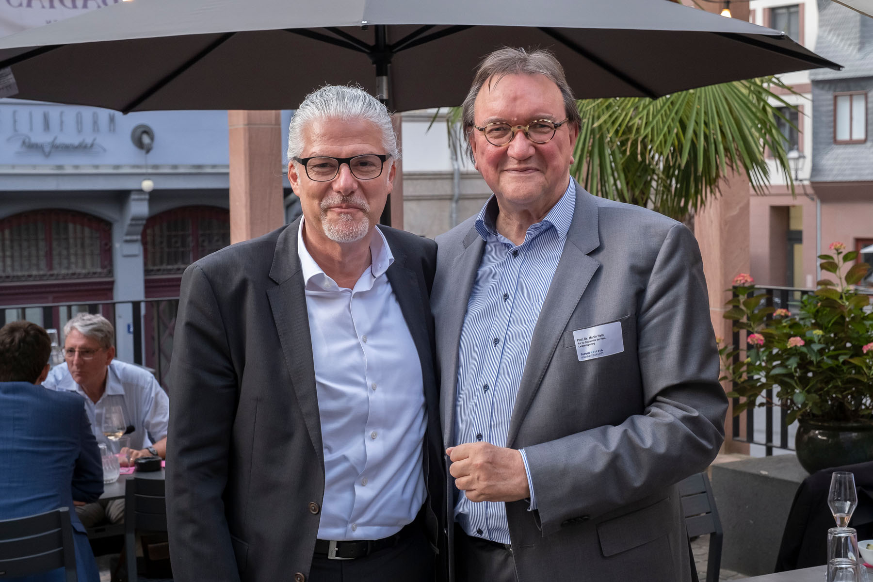 Prof. Murad Erdemir (li) und Prof. Martin Hein, Rat für Digitalethik der Hessischen Landesregierung | ©Guido Schiefer
